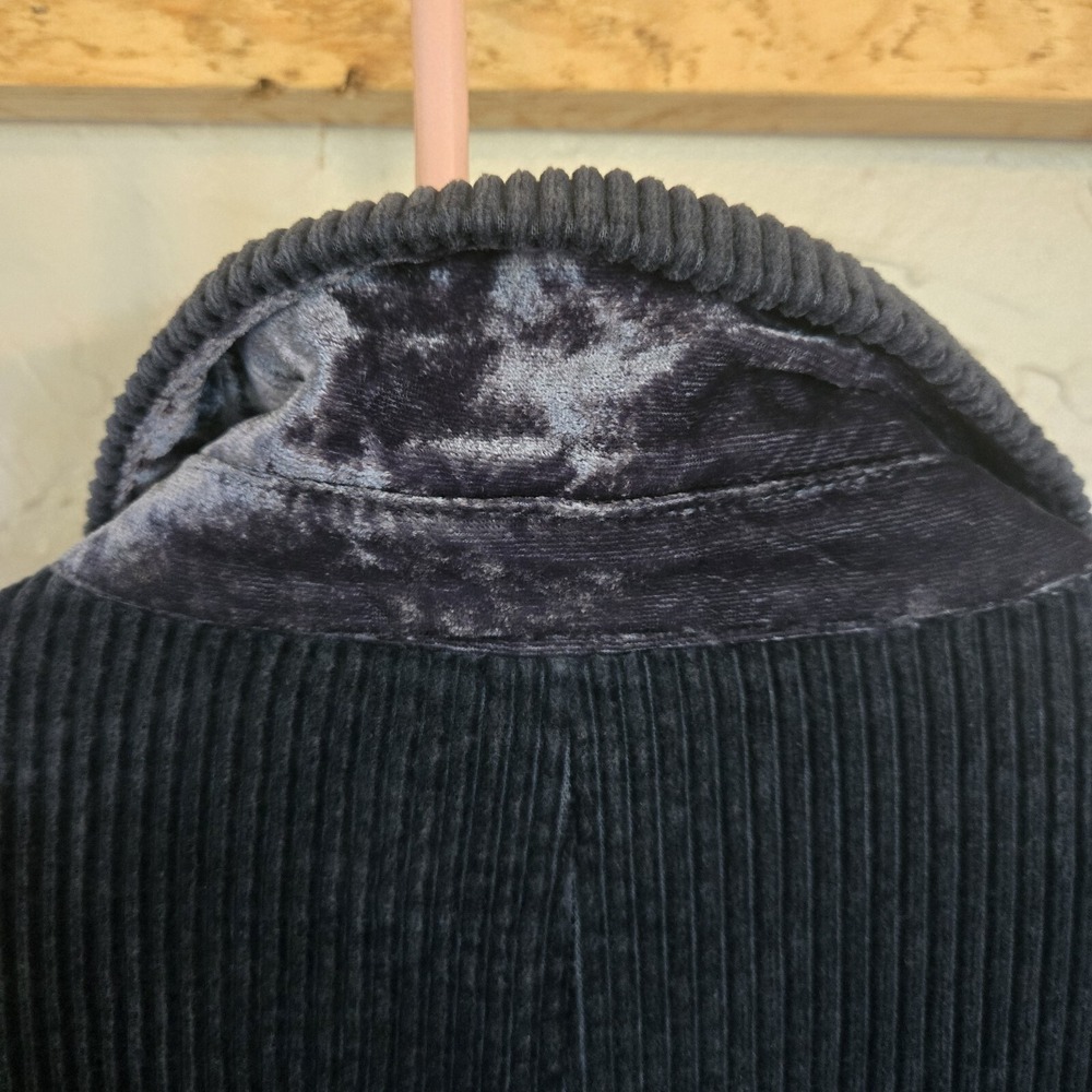 J. Jill Sz S Blue Wide Whale Corduroy Velvet Jacket Coat Blazer - Picture 6 of 6